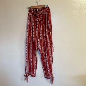 Shein Red Slit Pants